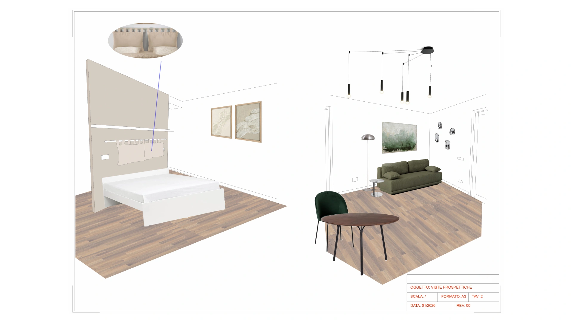 Progettazione interior design per affitti brevi DOMIO